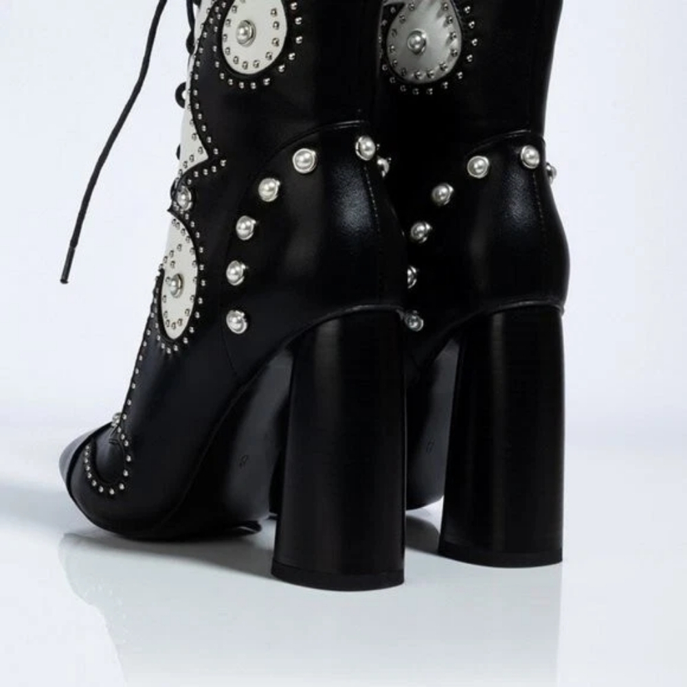 Azalea Wang Marianna's Secret Lace Up Boots Size 9 - Picture 5 of 14